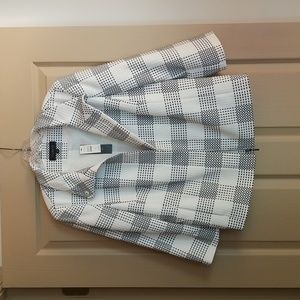 Talbots Black and White Woven Jacket, Size 10, NWT